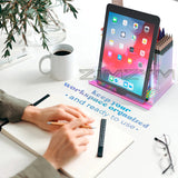 2 Grid Iridescent Holder Desktop Organizer Makeup Brush Box Acrylic Storage Pen Case For Bedroom Office Dresser