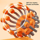 Electronic Head Adjustable Silicone Intelligent Musical Sound Red Ray Decompression Claw Scalp Vibration Massager