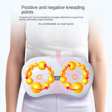 Electric Abdominal Massager - Health Care Deep Kneading Instrument for Abdomen. Vibration Body Massage Tool with Physiotherapy, Heating, and Slimming.