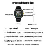 GUANQIN Luxury Mechanical Sports Watch Men's Automatic Winding Watch Tourbillon Chronograph Calendar Week Month Display 2022 New