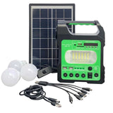 Emergency Lighting 2pcs/3pcs LED Bulbs with Solar Power Panel Generator Kit USB Charger FM Radio Camping Outdpper Home System