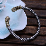Thai Silver Coarse Twisted Hemp Rope Eye Of God  Bracelet