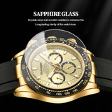 GUANQIN New Luxury 100M Waterproof Watches Sapphire Glass Luminous Automatic Week Watch Men Rubber Mechanical Steel Wristwatch