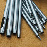 10PCS/Set DIY Leather Punch Leathercraft Round Hole Craft Leather Tools Carving Hollow Drilling Puncher Belt Punching 0.5MM-5MM