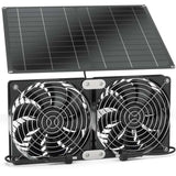 Single Crystal Safe Fan 15W12V Solar PV Two IPX7 Waterproof Fans For Outdoor Greenhouse Coop Pets