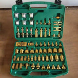 77PC Automobile air detection plugging tool European and American version detection detection all copper plugging joint set