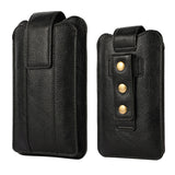 Mobile Phone Bag Belt Loop Holster Case Universal PU Leather Pouch Cases For 6.7-7.2inch Double-layer Flip Protective Cover