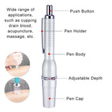 Sier Three-needle Lancing Pen Cupping Acupuncture Massage For Test Blood Collection Device Adjustable Depth