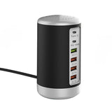 65W USB Fast Charger HUB Quick Charge QC3.0 Multi 6 Port USB Type C PD Charger Charging Station US Plug