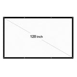 100/120-inch 16:9 Projector Portable HD Projection Screen Foldable Wall Mounted for Home Theater Office Indoors Outdoors
