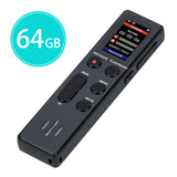 64GB Digital Voice Recorder Noise Reduction Record 290hrs Storage w Playback MP3 Music Player 1536KBPS HD Recording for Lectures