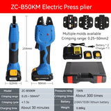 Electric Pre-insulated Tube Type Bare Terminal Portable Tool Rechargeable Crimping