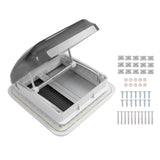 Roof Window 12V LED Light Wide Applications Sturdy Hatch Roof Top Vent with Pleated Blind for Yacht