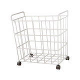 (White L) Sports Ball Storage Cart Iron Convenient Ball Cart for Garages Gym Black L