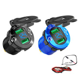 Quick 3.0 Dual USB Charger Socket Waterprooluminum Power Outlet Fast Charge with LED Voltmeter for 12V/24V Car Boat