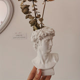 1pc David Sculpture Resin Portrait Figure Crafts,Creative Pen Holder Home Decoration Ornaments ,Imitation Gypsum Vase, Photography Anniversary Birthday Dating Atmosphere Decor, Table Living Room Table Decor,weddings Decor