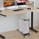 Adjustable Mobile CPU Tower Stand With Caster Wheels For Most Computer PC