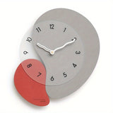 1pc Punch-free Nordic Light Luxury Clock, Simple Fashion Wall Clock, Living Room Creative Household Wall Clock