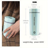 1pc, 350ml Portable Electric Kettle, 5 Mins Fast Boiling Tea Pot Coffee Pot Heating Cup, 3-in-1 Kettle