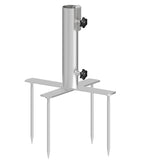 Beach Base, Stake with Design, Heavy Duty Metal Ground Grass Stands Patio Umbrella Holder Base