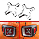 2025 Latest Model 2Pcs ABS Chrome Car Rear Tail Light Lamp Cover Decoration