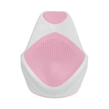 Foldable Soft TPE Baby Bath Support Safe PP Ergonomic Round Hole Hollow Infant Bathtub Holder Rack Pink