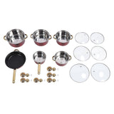 Thick Stainless Steel Cookware Set Multifunctional Frying Pans Milk Pans Saucepans Set Kitchen Cooking Cookware Set for Kitchen