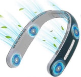 Neck Fan Bladeless Hands Portable Fan, Leafless Hanging Neck Fan, Rechargeable, 4 Core Cooling