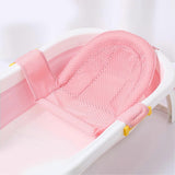Baby Bath Seat Support Breathable Adjustable Strap Non Slip Newborn Bath Seat Net Pink