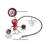 Co2 Tank Compressed Air Din Valve Gauge & Fill Station,6000psi High Pressure, 6mm Quick Disconnect