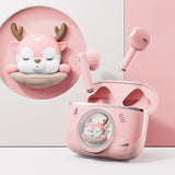 Bluetooth 5.3 Stereo In-Ear True Wireless Headphones Cute Space Capsule with Mic Noise Reduction Gaming Headphones Gift for Girl