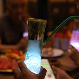 CRUSHER Acrylic LED Tobacco Pipe Hookah Set with Grass Herb Bowl Narguile Complete for Car Pipes Smoking Accessories