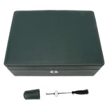 8 Slot Watch Box Display Case Organizer Jewelry Storage Box for Men Women Microfiber Leather Green