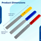 Bass Nut File Set, Carbon Steel Fret File, Guitar Repairing and Instrument Modifying Tools for Guitars,Bass