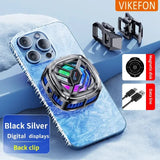 Magnetic Semiconductor Mobile Phone with Digital Display Coog Fan for IPhone Samsung Xiaomi PUBG Game Flat Radiator