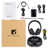 Retekess TA006 wireless head mounted TV headphones with stereo sound at a distance of 30 meters