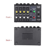 AM-228 Ultra-compact Low Noise 8 Channels Metal Mono Stereo Audio Sound Mixer with Power Adapter Cable