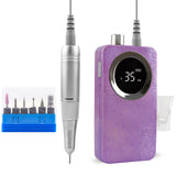 35000RPM Nail Drilling Machine Gradient Color Portable Nail Polisher Sander Electric Nail File Rechargeable Manicure Drill