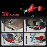 Cordless Reciprocating For Milwaukee 18V Battery 3000SPM Variable Speed Saber Saw Wood Metal PVC Pipe Cutting (No Battery)