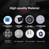 12V Water Pressure Diaphragm Pump 4-Chamber Self-Priming Pump 2.99GPM Water Transfer Pump 55PSI with Water Strainer Hose Fittings for Kitchen Bathroo