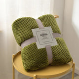 Solid colored thick flannel nap blanket, Christmas gift