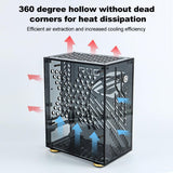Acrylic Frame 4.3L FLEX 1U Power Display Host Kit HTPC Bracket Computer Chassis External Case for ITX PC