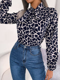 Women's Lantern Sleeve Chiffon Shirt Top