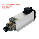 800W 1.5W 2.2KW 3.5KW 4.5KW 6KW CNC Spindle Motor 220V 380V Air Cooled Milg hine Z Axis Shaft ER20 ER25 ER32 Collet Chuck