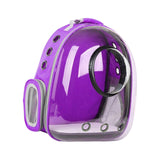 Pet Backpack Transparent Carrying Travel Bag for Outdoor Use Travel Camping Purple