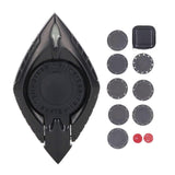 Metal Rotation Sensory Toy Reduce Anxiety Phone Holder Fingertip Rotating Stress Relief Toy with Stickers Black