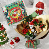 New Christmas Romantic Bouquet With Music Diy Building Bloc Educational Assembly Toys For Xmas Gifts