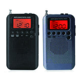 HRD-104 Digital Mini Pocket AM FM Radio with LCD Display 40mm Driver Speaker