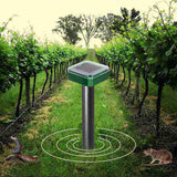 12 Pac Outdoor Solar Ultrasonic Vibration Mole Electronic Snake Repeller for Garden Yard Farm