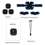 Electric Abdominal EMS Trainer Belt Rechargeable Body Massage Muscle Training Stimulator Gear Fiess Massager